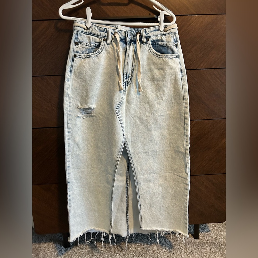 One Teaspoon Rocko Maxi Denim Skirt